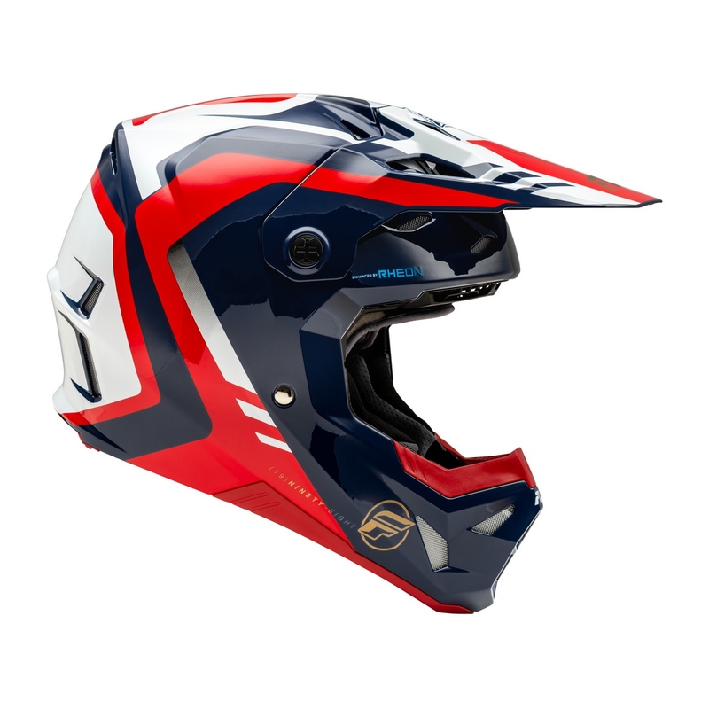 Casco da motocross FLY Racing Formula CP rosso-bianco-blu