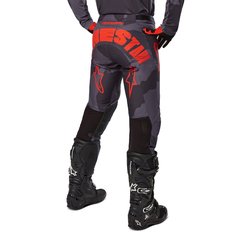 Alpinestars Racer Hollow Motocross Pants grigio camo-arancio fluo