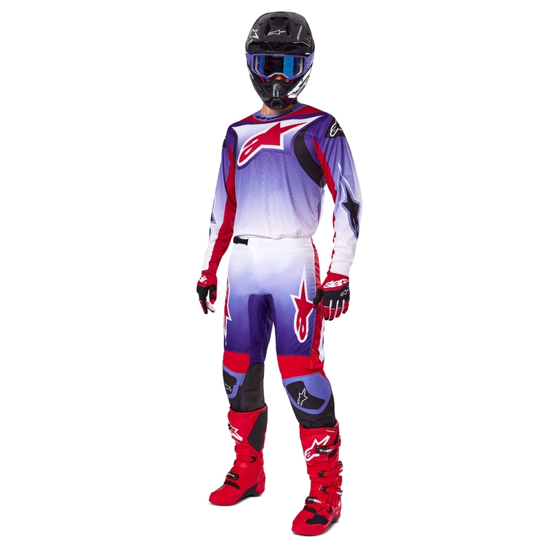 Pantaloni da motocross Alpinestars Fluid Wurx rosso porpora
