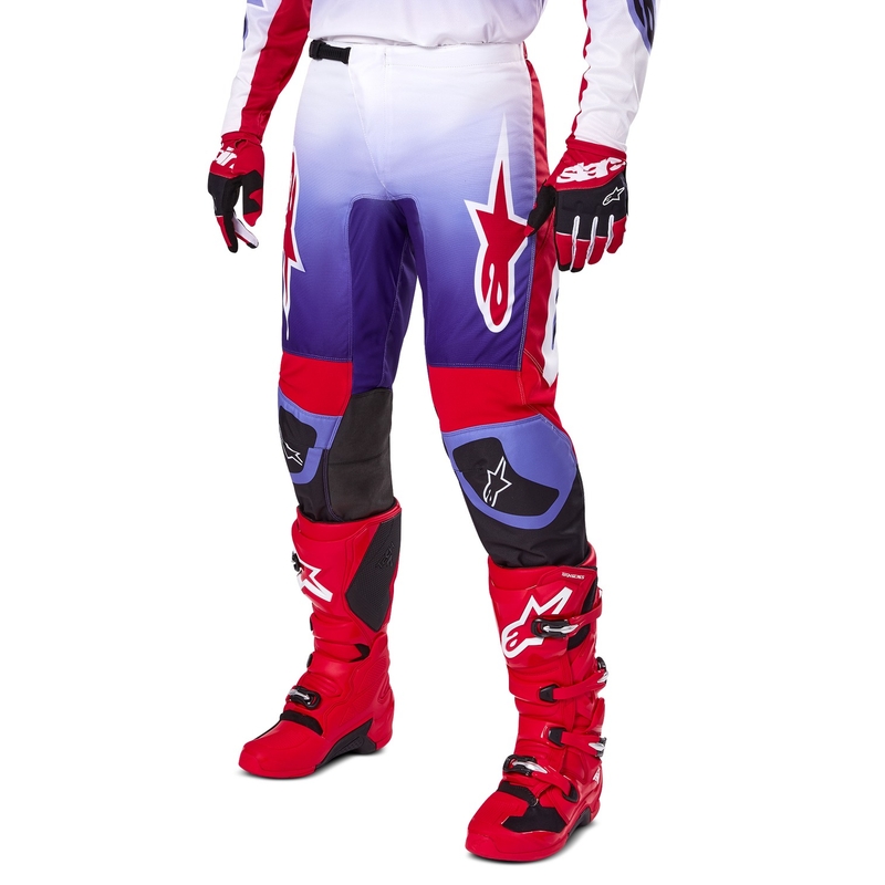 Pantaloni da motocross Alpinestars Fluid Wurx rosso porpora