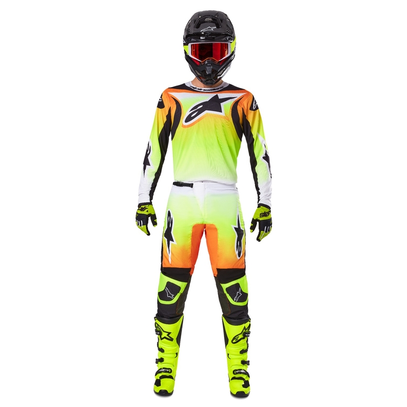 Alpinestars Fluid Wurx Pantaloni da motocross giallo e nero