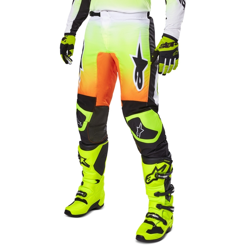 Alpinestars Fluid Wurx Pantaloni da motocross giallo e nero