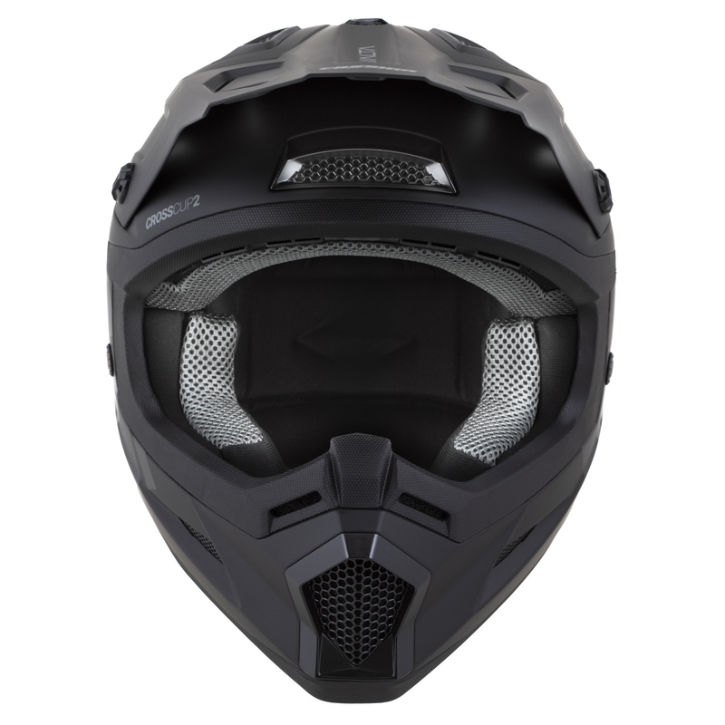Casco da motocross Cassida Cross Cup 2 Alta nero-grigio opaco