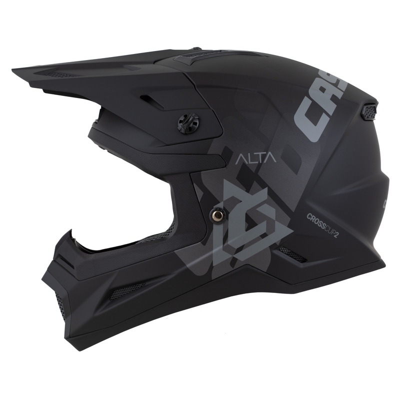 Casco da motocross Cassida Cross Cup 2 Alta nero-grigio opaco