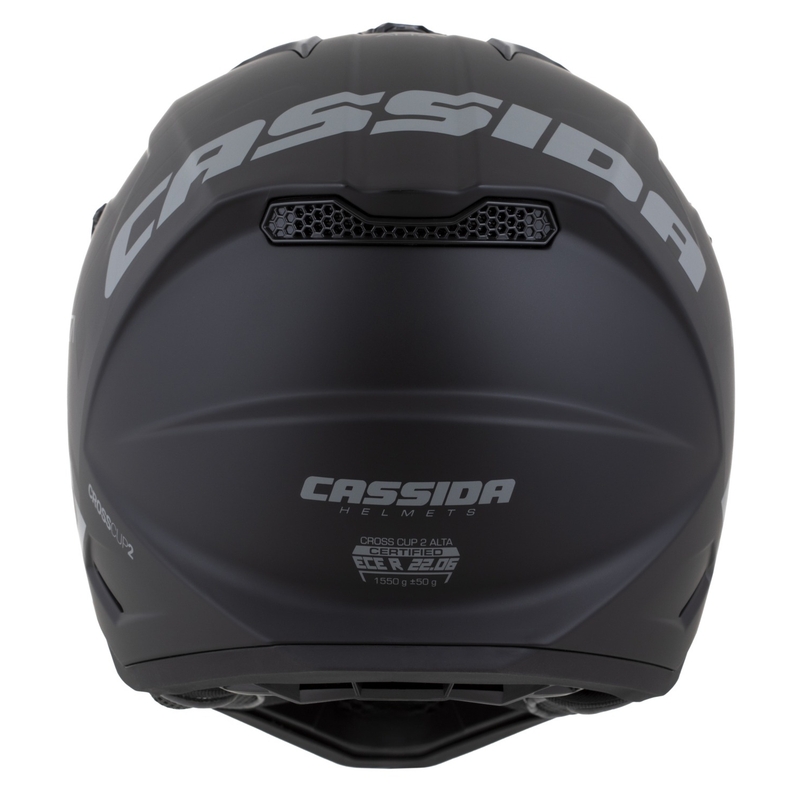 Casco da motocross Cassida Cross Cup 2 Alta nero-grigio opaco