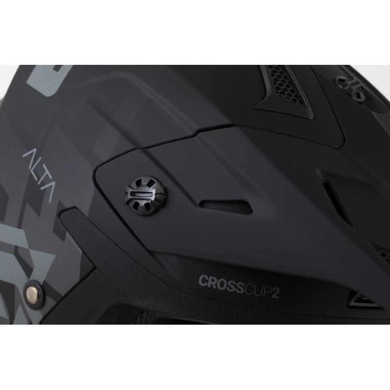 Casco da motocross Cassida Cross Cup 2 Alta nero-grigio opaco