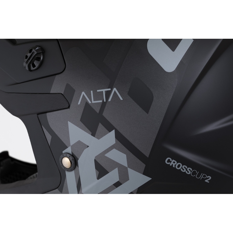 Casco da motocross Cassida Cross Cup 2 Alta nero-grigio opaco