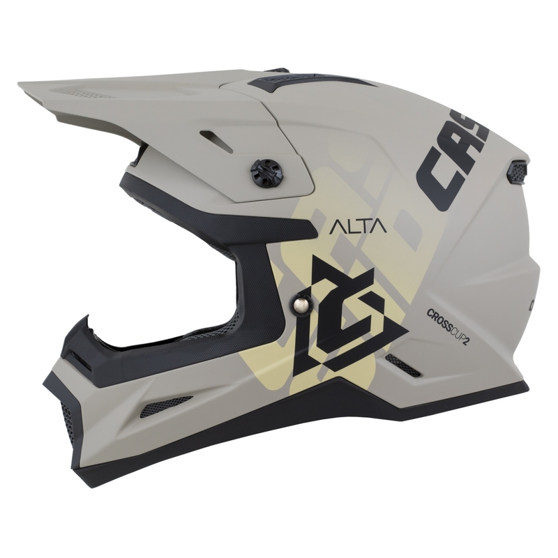 Casco da motocross Cassida Cross Cup 2 Alta grigio sabbia opaco