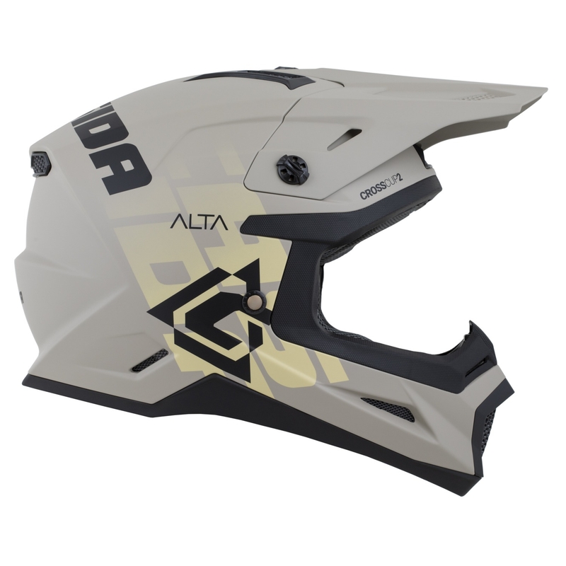Casco da motocross Cassida Cross Cup 2 Alta grigio sabbia opaco
