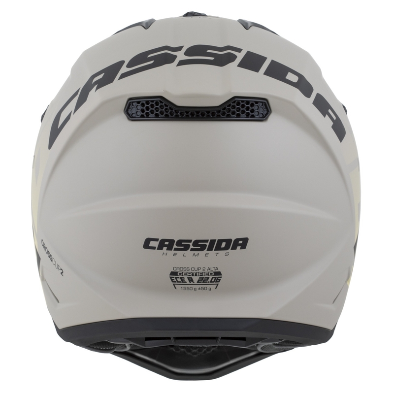 Casco da motocross Cassida Cross Cup 2 Alta grigio sabbia opaco
