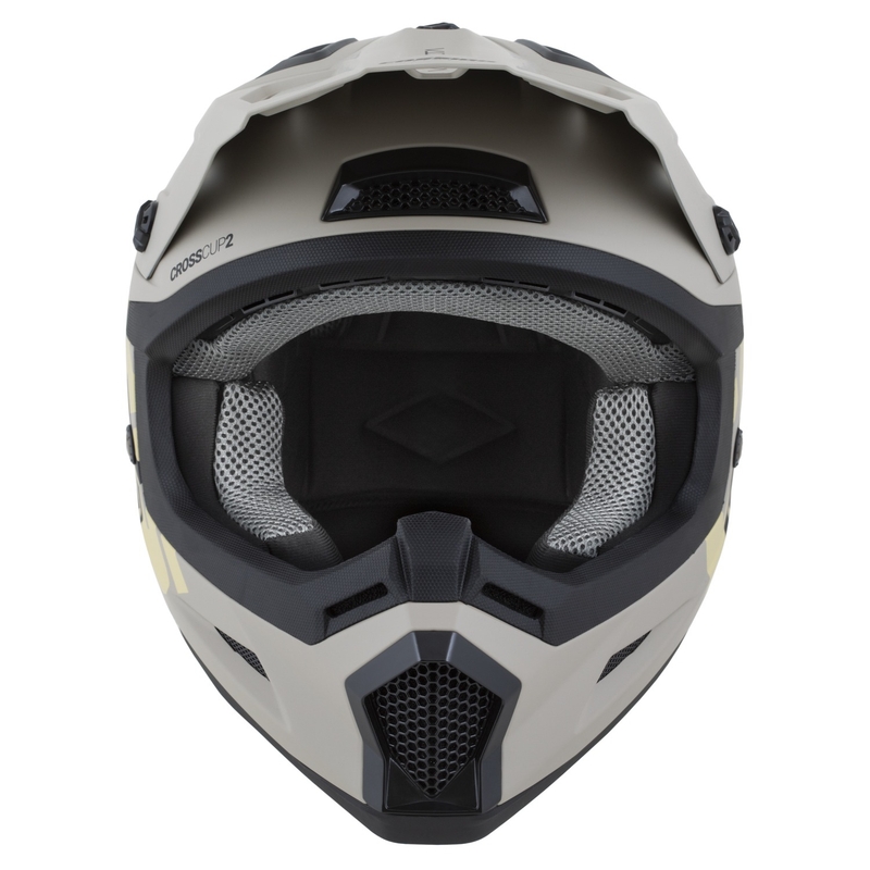 Casco da motocross Cassida Cross Cup 2 Alta grigio sabbia opaco