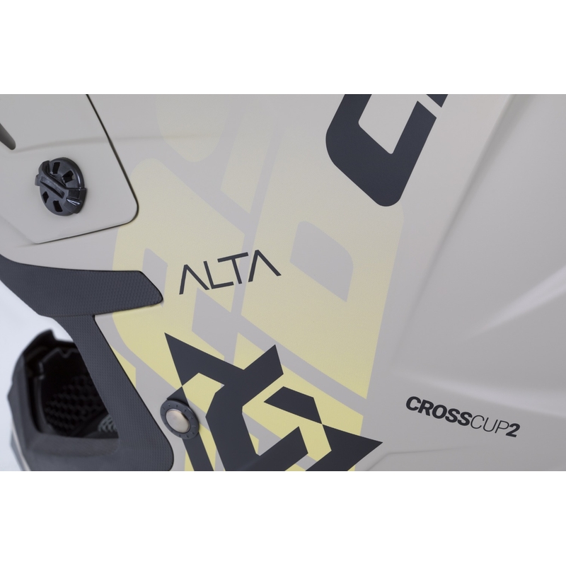 Casco da motocross Cassida Cross Cup 2 Alta grigio sabbia opaco
