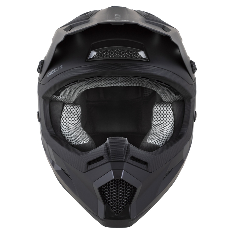 Casco da motocross per bambini Cassida Cross Cup 2 Alta nero-grigio opaco