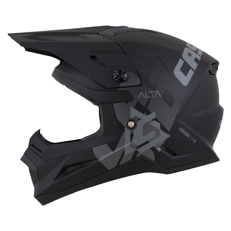 Casco da motocross per bambini Cassida Cross Cup 2 Alta nero-grigio opaco