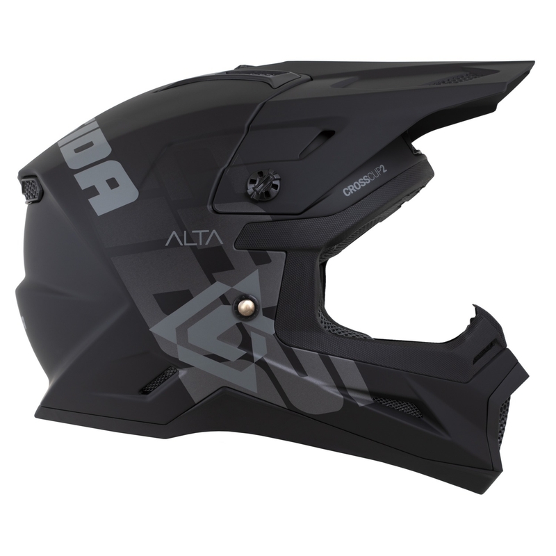 Casco da motocross per bambini Cassida Cross Cup 2 Alta nero-grigio opaco