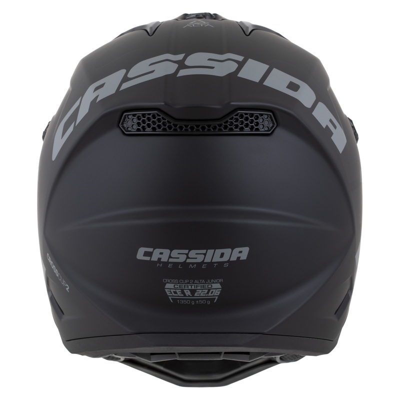 Casco da motocross per bambini Cassida Cross Cup 2 Alta nero-grigio opaco