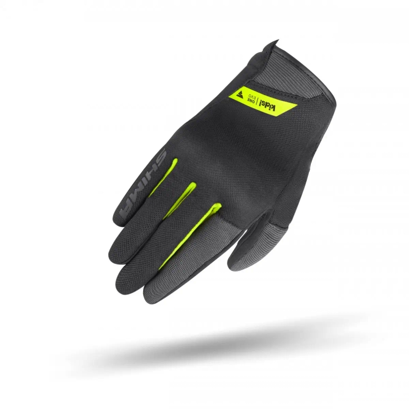 Guanti da moto per bambini Shima One EVO nero-giallo fluo