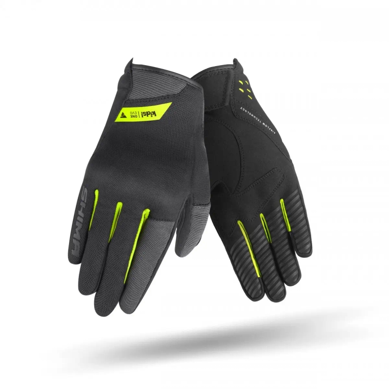 Guanti da moto per bambini Shima One EVO nero-giallo fluo
