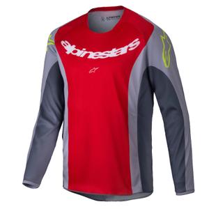 Maglia da motocross da bambino Alpinestars Racer Melt rosso-grigio