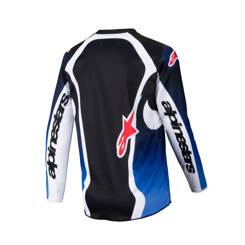 Maglia da motocross da bambino Alpinestars Racer Wurx blu-nero