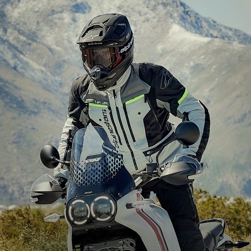 Giacca da moto Alpinestars Bogota PRO Drystar grigio-nero-giallo fluo
