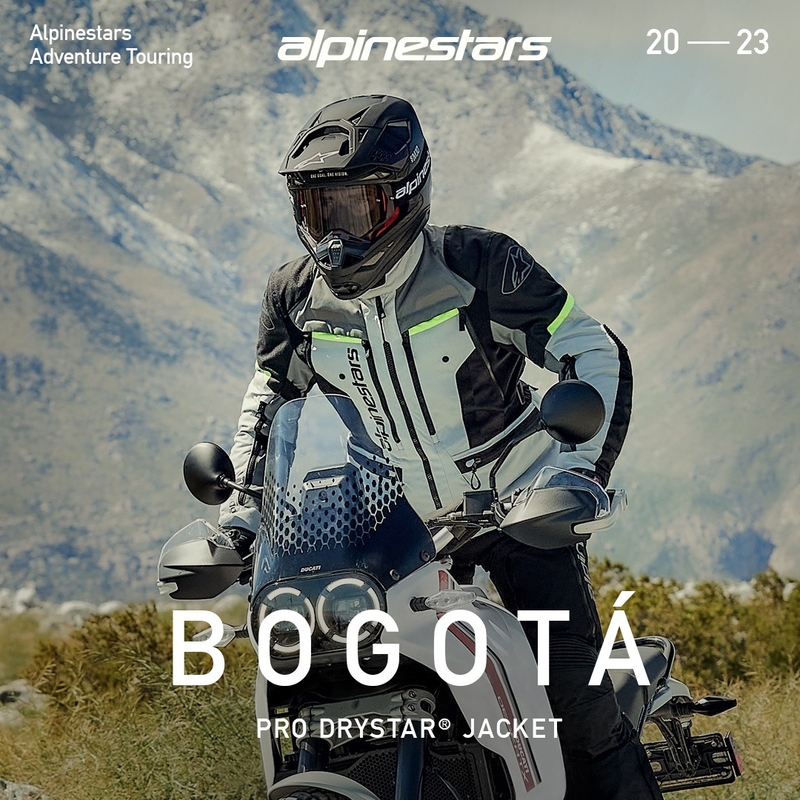 Giacca da moto Alpinestars Bogota PRO Drystar grigio-nero-giallo fluo