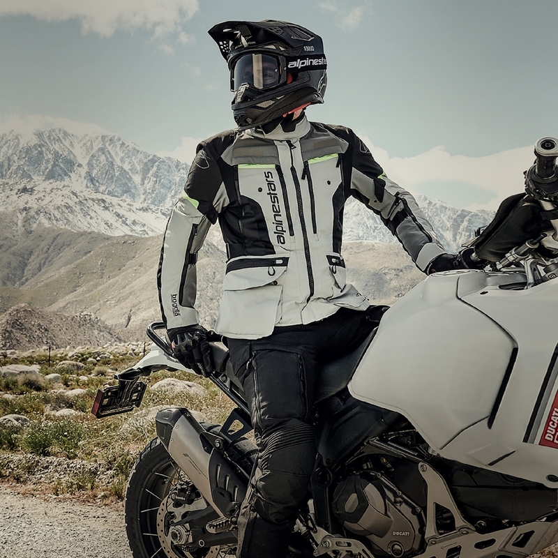 Giacca da moto Alpinestars Bogota PRO Drystar grigio-nero-giallo fluo