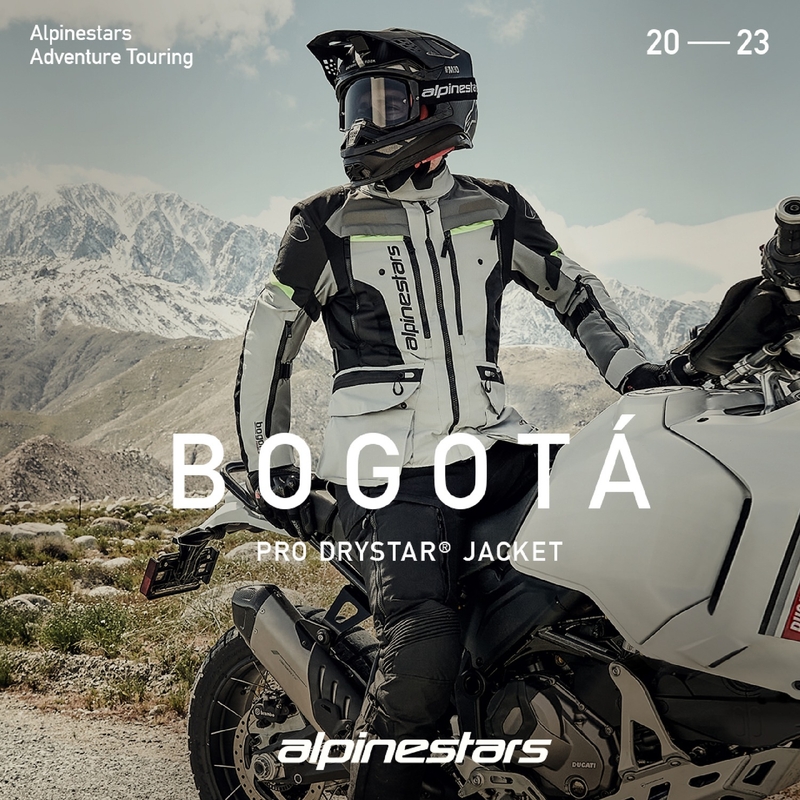Giacca da moto Alpinestars Bogota PRO Drystar grigio-nero-giallo fluo
