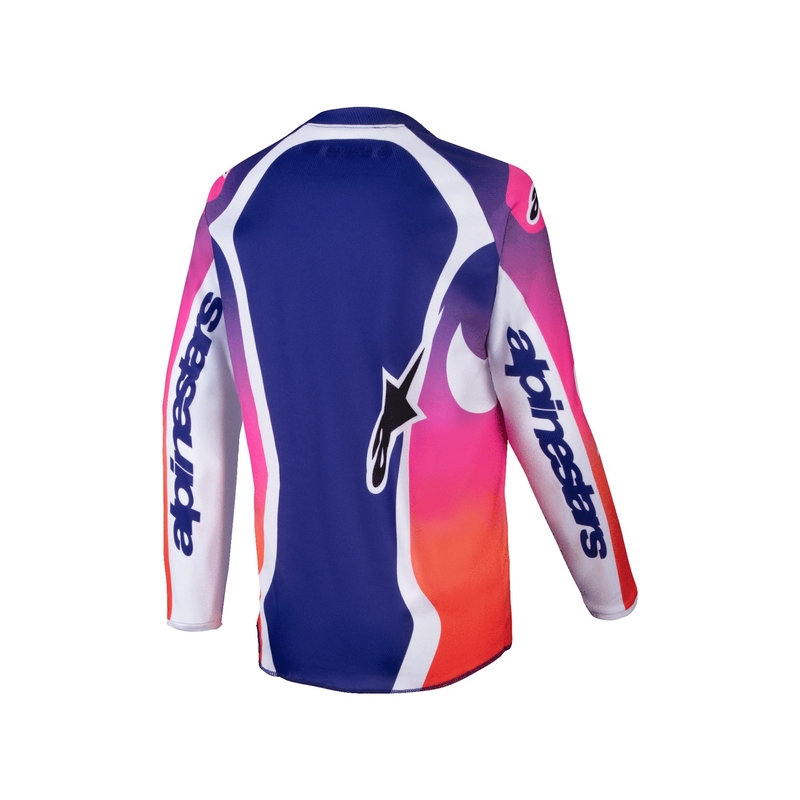 Maglia da motocross da bambino Alpinestars Racer Wurx multicolore-bianco