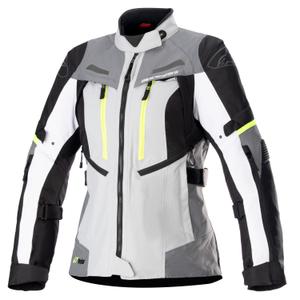 Giacca moto Alpinestars Stella Bogota PRO Drystar 2025 Grigio-Nero-Giallo Fluo da donna