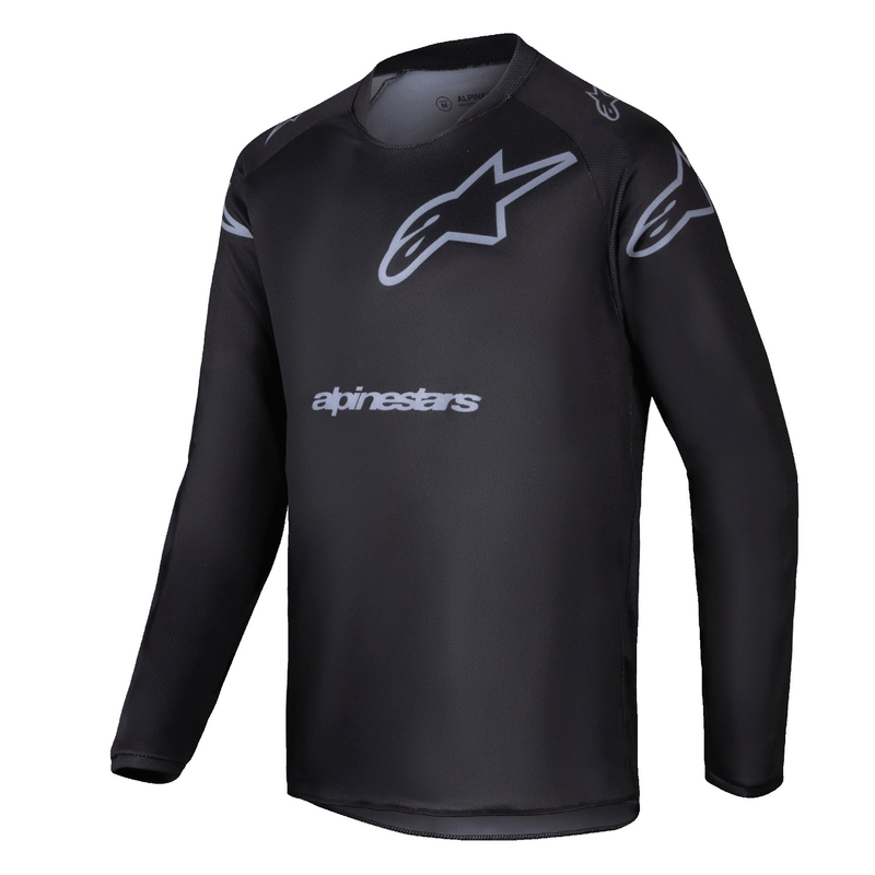 Alpinestars Racer Graphite Maglia da motocross per bambini Nero