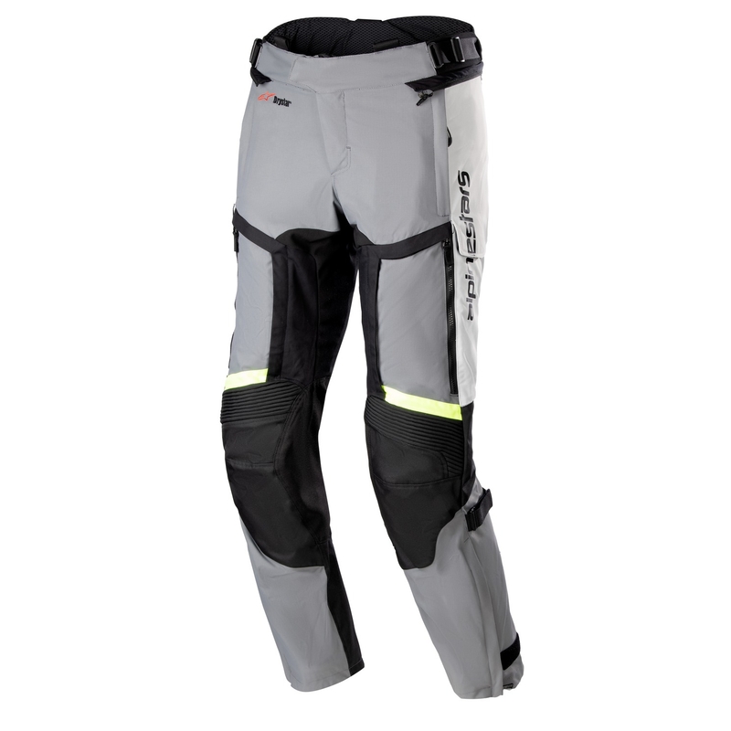 Pantaloni da moto Alpinestars Bogota Pro Drystar 4 grigio-nero-giallo fluo