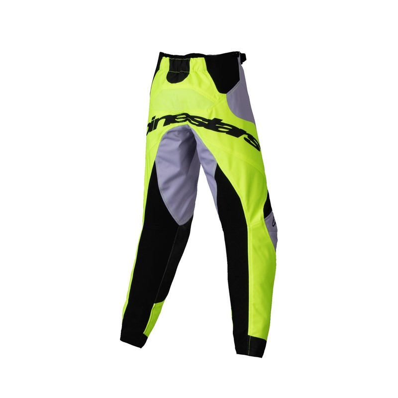 Alpinestars Racer Veil Bambini pantaloni da motocross grigio-giallo fluo