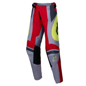 Alpinestars Racer Melt - Pantaloni da motocross per bambini, rosso e grigio