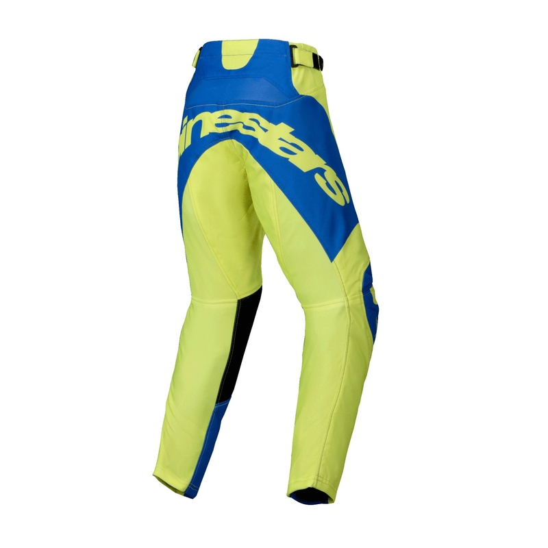 Alpinestars Racer Veil pantaloni da motocross da bambino giallo fluo e blu