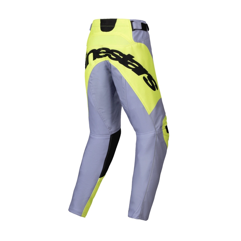 Alpinestars Racer Veil pantaloni da motocross per bambini grigio-giallo fluo
