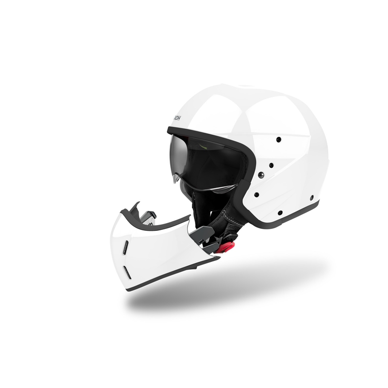 Casco moto modulare Airoh J110 Colore bianco lucido