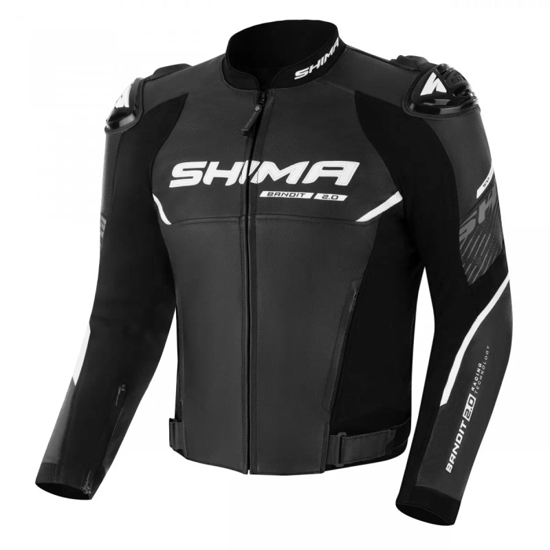 Giacca da moto in pelle Shima Bandit 2.0 nera