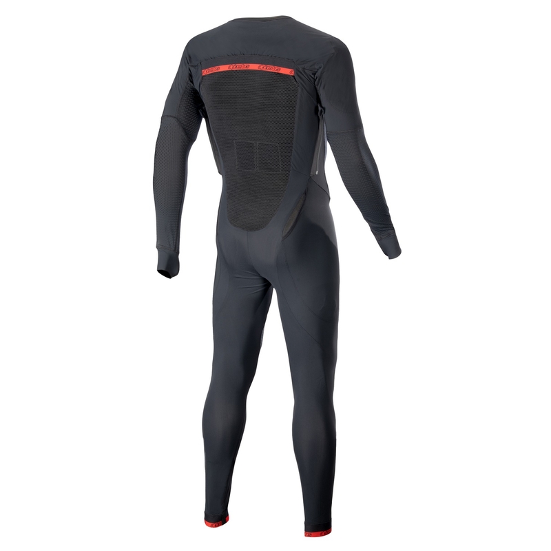 Strato esterno del gilet airbag Alpinestars TECH-AIR®10 con gambe lunghe nero-rosso-grigio