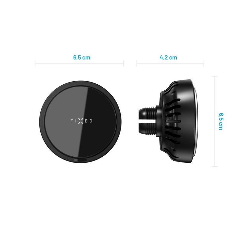 FIXED Supporto di ricarica wireless MagCool con raffreddamento attivo e supporto MagSafe nero 15W