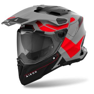 Casco enduro Airoh Commander 2 Reveal 2024 rosso fluo opaco