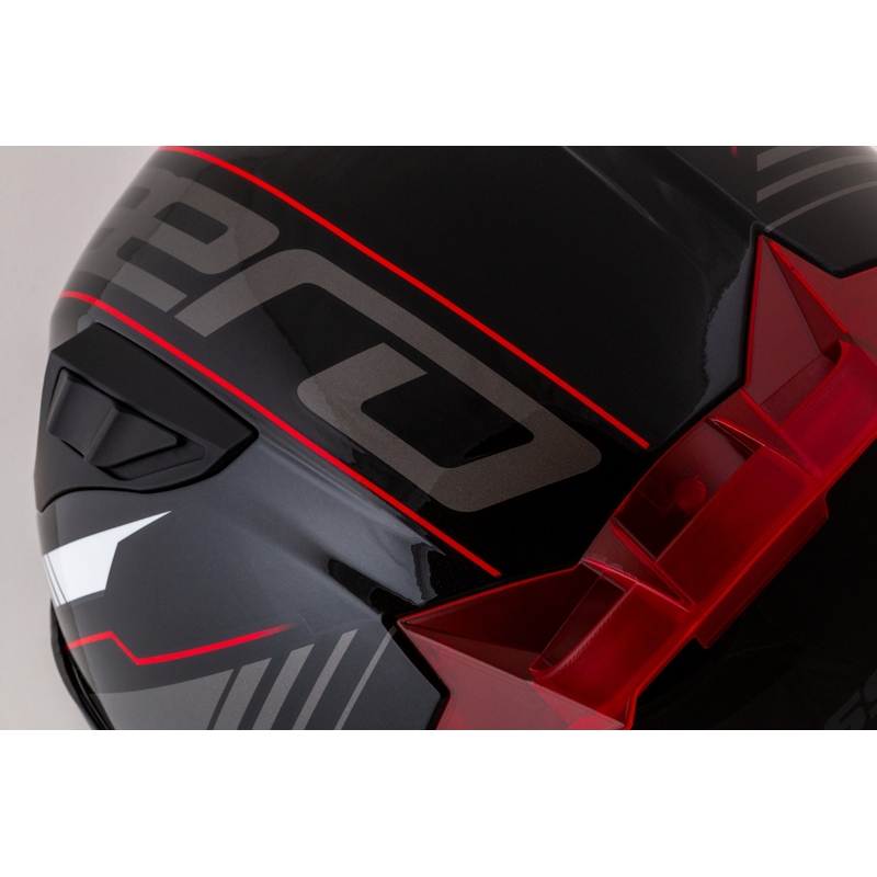 Casco moto integrale Cassida Aero Drome nero-rosso-bianco-grigio