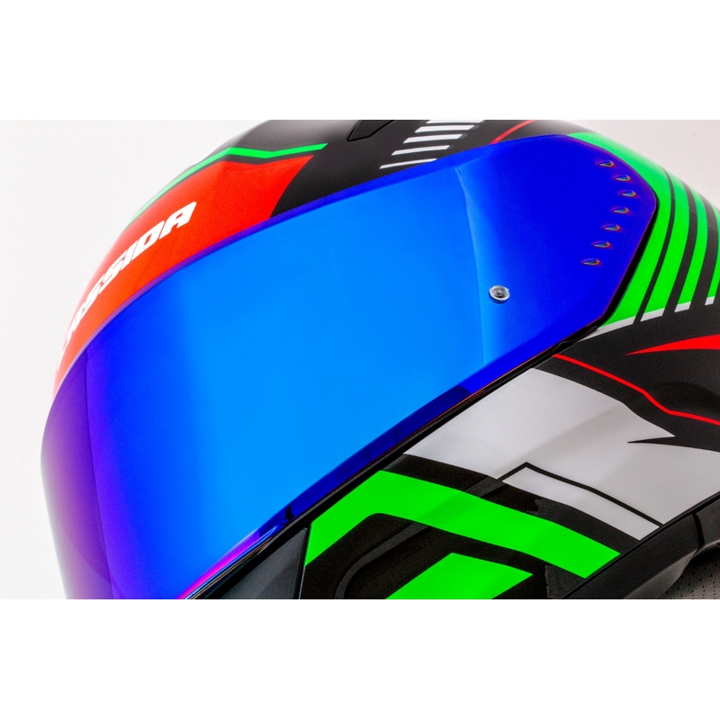 Casco moto integrale Cassida Aero Drome nero-rosso-verde-bianco