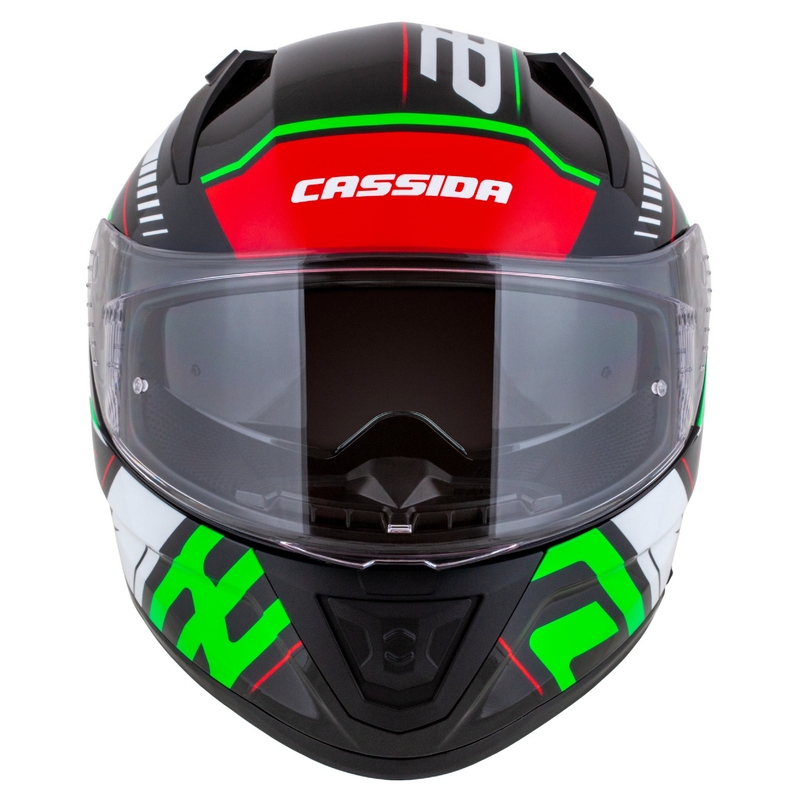 Casco moto integrale Cassida Aero Drome nero-rosso-verde-bianco