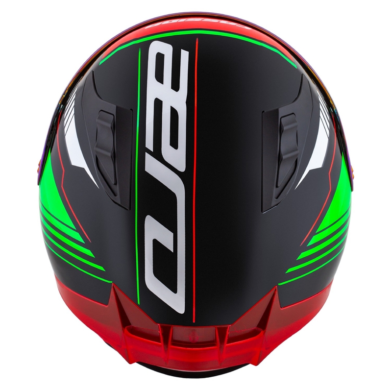Casco moto integrale Cassida Aero Drome nero-rosso-verde-bianco