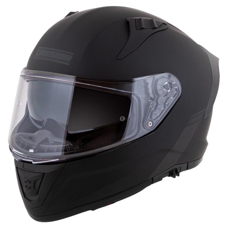 Casco moto integrale Cassida Aero nero-grigio opaco