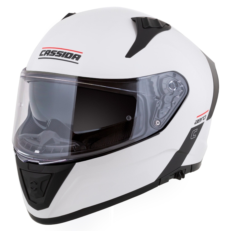 Casco moto integrale Cassida Aero bianco-nero opaco