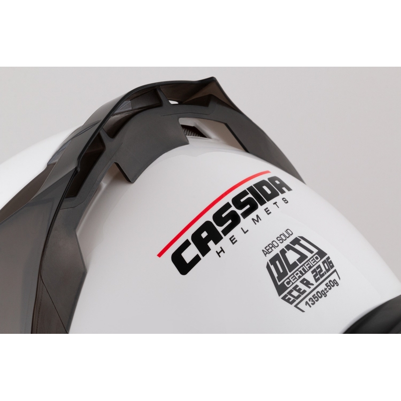 Casco moto integrale Cassida Aero bianco-nero opaco