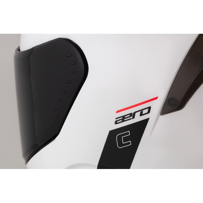 Casco moto integrale Cassida Aero bianco-nero opaco