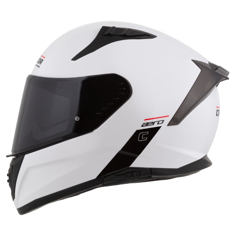 Casco moto integrale Cassida Aero bianco-nero opaco